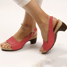 Load image into Gallery viewer, Women&#39;s Elegant Low Chunky Heel Comfy Sandals
