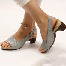 Load image into Gallery viewer, Women&#39;s Elegant Low Chunky Heel Comfy Sandals
