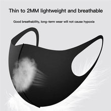 Load image into Gallery viewer, 5pcs Washable Earloop Face Mask Reusable Dust-Proof Cotton Mouth Mask Breathable Fashion Black Masks For Adults Festival Mascara