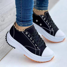 Load image into Gallery viewer, 2022 Women's Round Toe Lace-up Platform Arch Support Canvas Shoes