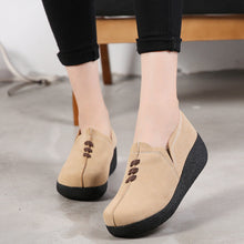 Load image into Gallery viewer, Round toe fly woven mesh thick sole ladies casual shoes
