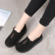 Load image into Gallery viewer, Round toe fly woven mesh thick sole ladies casual shoes
