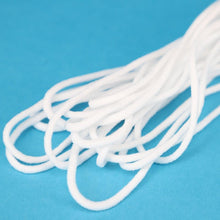 Load image into Gallery viewer, 2.5mm Round Braided Elastic Cord/White Elastic Band - 100 Yard
