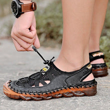 Load image into Gallery viewer, Men Outdoor Non-slip Hole Shoes Mesh Elastic Band Water Sandals
