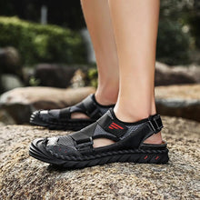 Load image into Gallery viewer, Men Leather Sports Canyoning Waterproof Sandals

