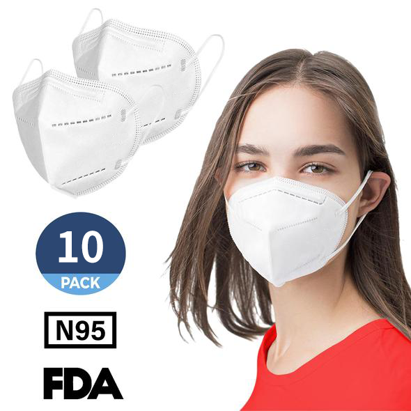 N95 Mask, (FDA Registered) Face Mask (10-Pack)